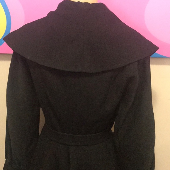 Vintage Black Wool Coat 1950s Princess Style - Picture 9 of 16